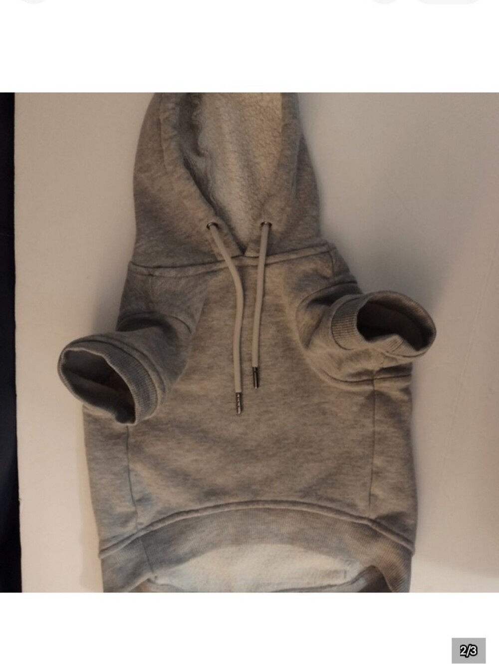 Reebok Gray Medium Cotton Dog Hoodie Sweatshirt Shirt - Picture 2 of 7